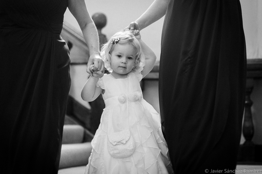 Flower Girl at a wedding in North Yorkshire