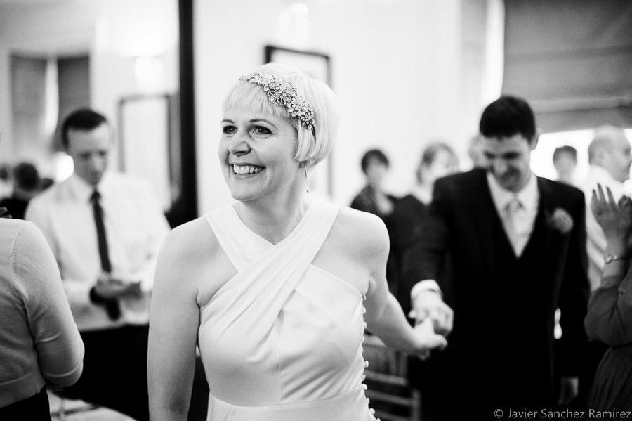 happy bride at a wedding in Ripon North Yorkshire