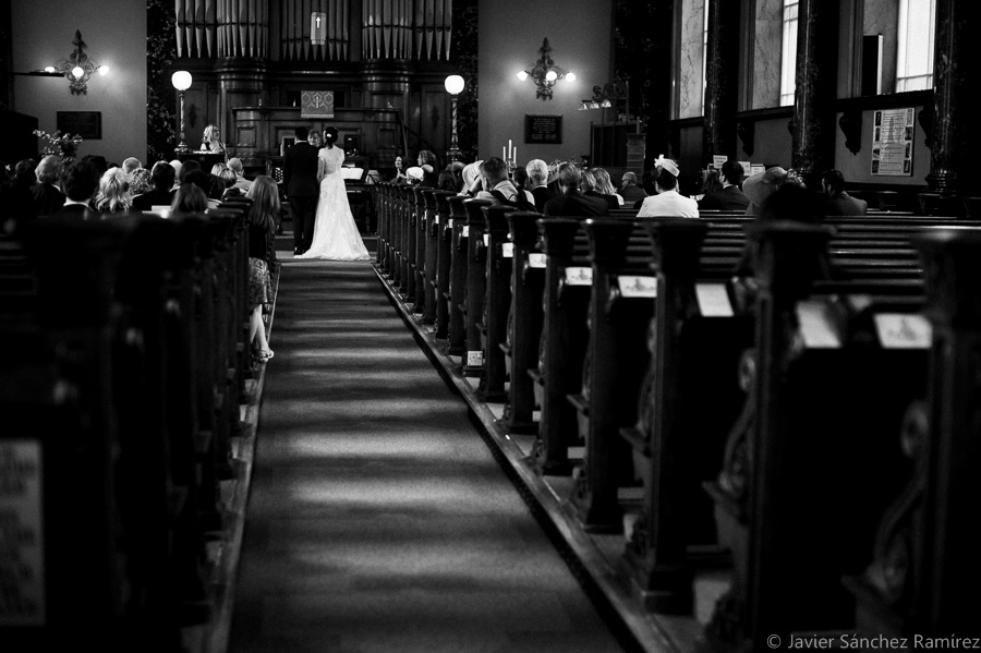 black and white wedding photography in Saltaire at United reform