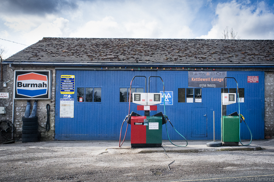 Yorkshire photographer the old-fashioned petrol station in Kettlewell