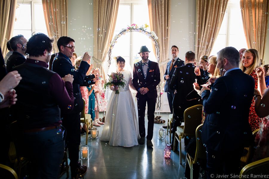 Saltaire wedding photography at Victoria Hall