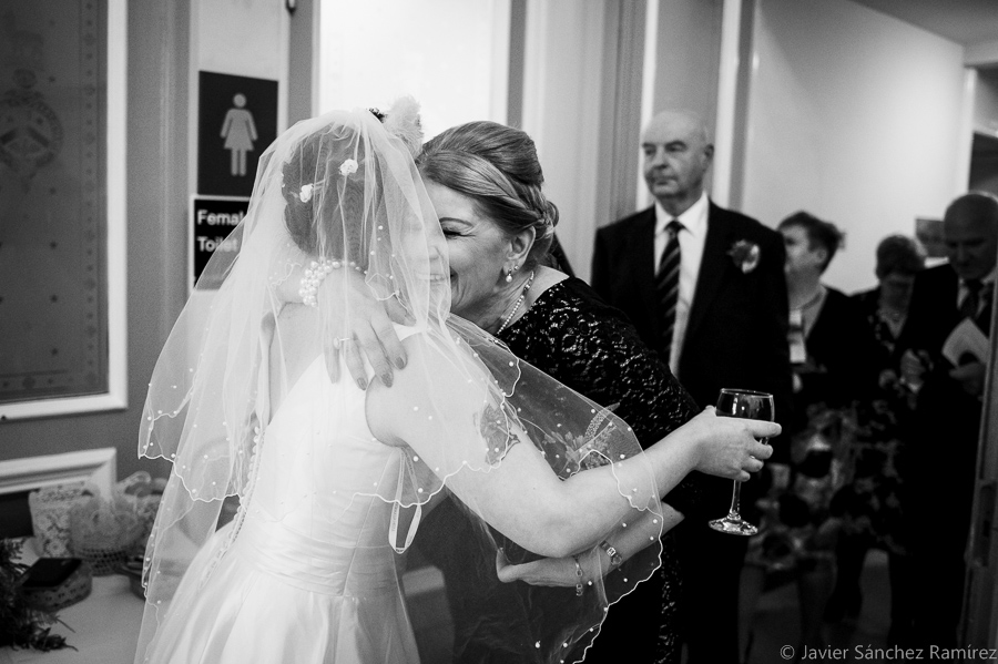 Black and white documentary wedding photography