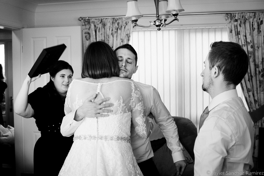 Black and white emotional wedding photography
