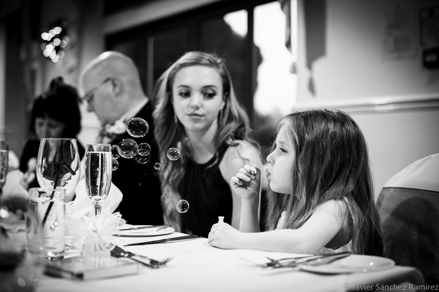 Black and white wedding photography. The wedding breakfast.