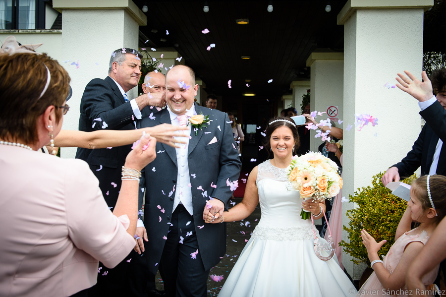 Confetti time, Lancashire wedding photography